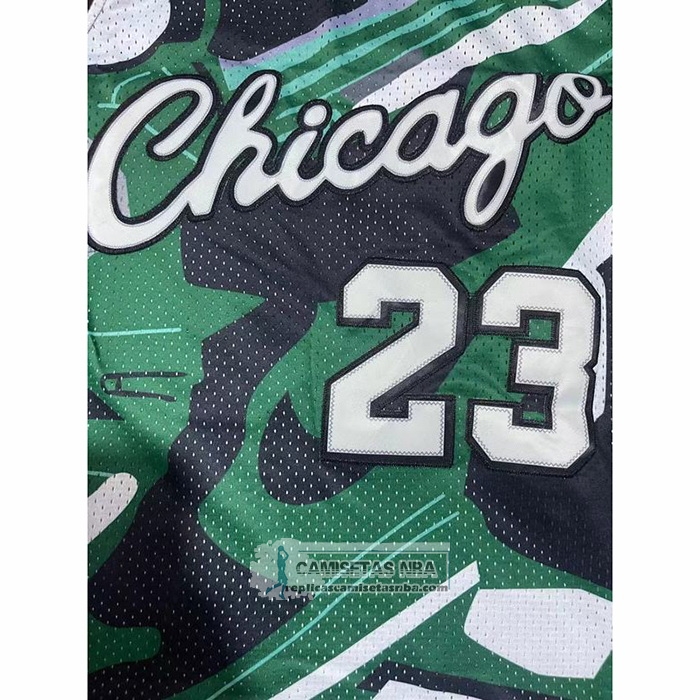 Camiseta Chicago Bulls Michael Jordan NO 23 Mitchell & Ness Verde